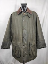 Barbour Giacca Uomo Border Verde Vintage C48/122cm Xlarge- Green Man wax Vint...