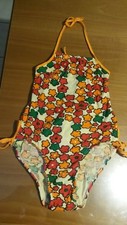 COSTUME BAMBINA 8/10 ANNI!! ARANCIONE A FIORI