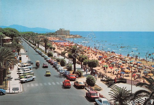 Cartolina terracina spiaggia - cartolina,