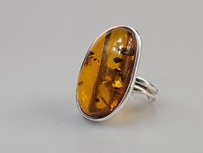 Anello ambra marrone