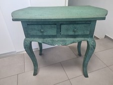 Consolle mobile in legno tavolo con 2 cassetti verde ingresso soggiorno vintage