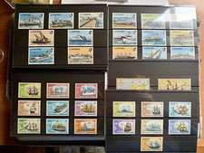 Piccola Collezione Tematica Di Francobolli: Navi. 16 serie complete del mondo.