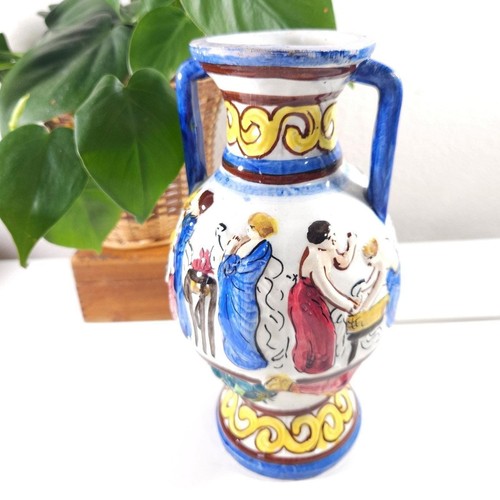 Vaso anfora maiolica italiana