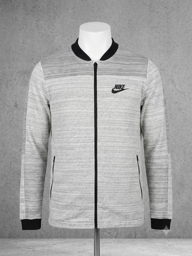 Felpa nike grigia con zip - grigia,