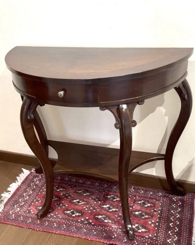 Consolle mezzaluna noce - mezzaluna,