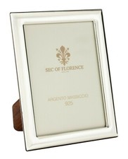 13x18 CORNICE PORTAFOTO in ARGENTO MASSICCIO 925 con retro in legno 13×18 * 7310