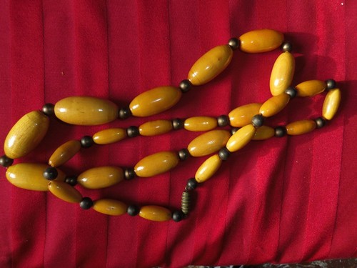 Collana lunga legno semi - collana,