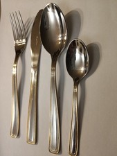 servizio di posate inox 18/10  e Oro 24 Kt.