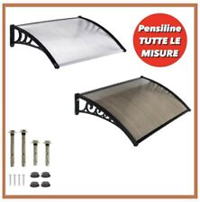 Pensilina tettoia copertura in vetro policarbonato compatto da esterno per porta