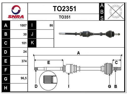 Albero motore toyota rav iii - toyota, 4