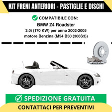 KIT FRENI ANTERIORI (Pastiglie e Dischi) per BMW Z4 Roadster 3.0i 170 kw anno...