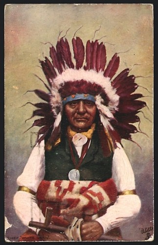 Cartolina artistica indian - cartolina,