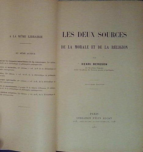 Bergson les deux sources - bergson,