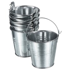 3" Piccolo Metallo Secchio,6pz