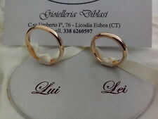 2 FEDI NUZIALI UNOAERRE CLASSICA ,ORO 18 KT GRAMMI 14 ( 7 gr cadauna) NUOVE