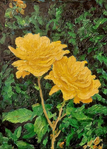 Quadro olio originale rose - quadro,