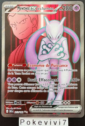 Carte pokemon mewtwo - carte, 213/182