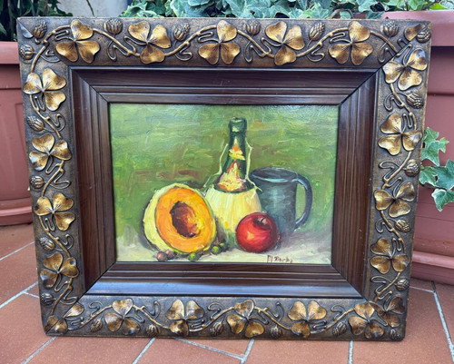 Dipinto olio tavola - su,