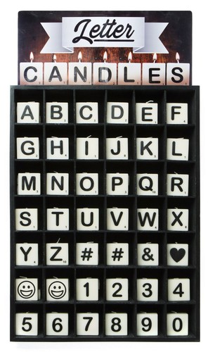 Candele lettere boxer - candele,
