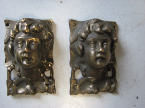 Coppia fregi bronzo ottone - fregi, bronzo/ottone