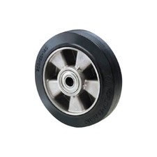 Ruota AVO 16A 200x50 Foro 25 in alluminio rivestimento in gomma per transpallet