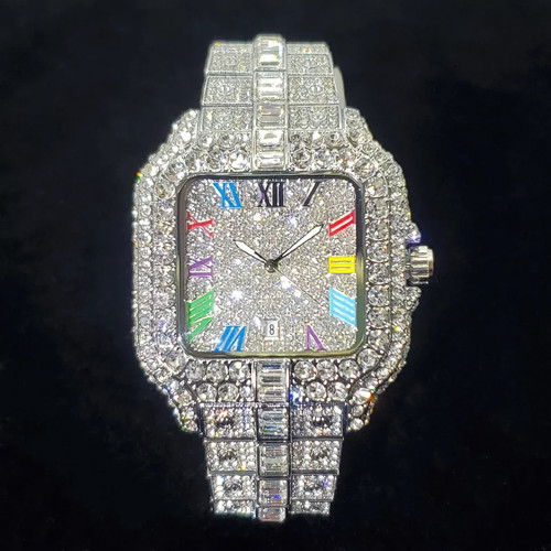 Orologio uomo iced out lusso - uomo,