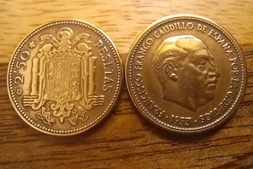 Pesetas 1953 franco - 2,5, pesetas,