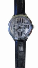 Orologio Palazzo Brugiotti Donna 2MP7 Cinturino Pelle di Vitello Nero Cristalli