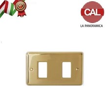 PLACCA 2P OTTONE LUCIDO serie