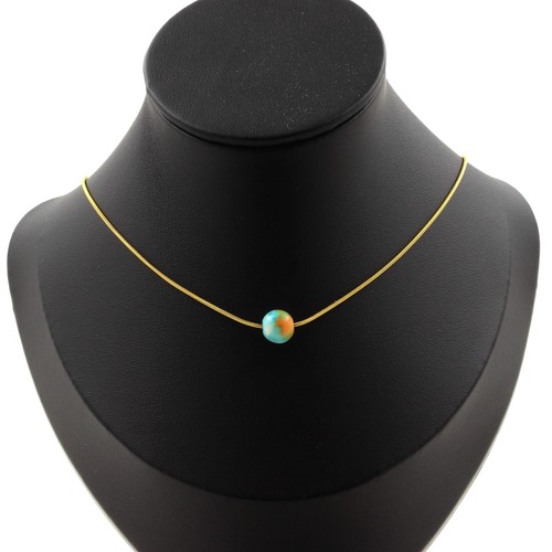 Collana perla diaspro blu - perla,