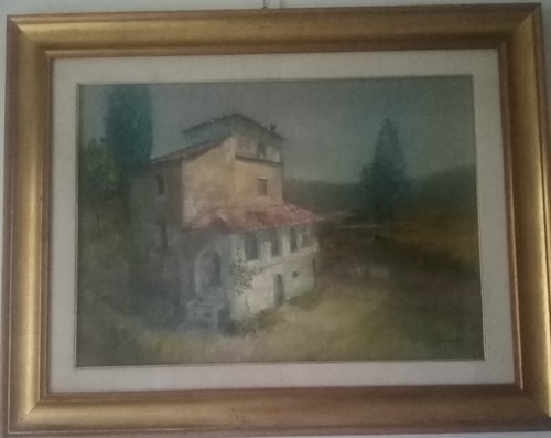 Quadro olio tela fine - ad,