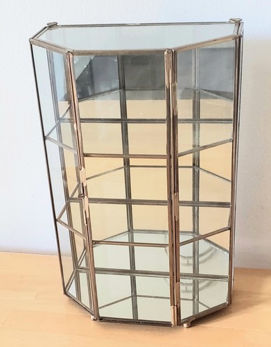 Vetrina vintage ottone vetro