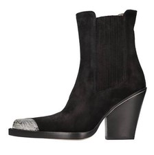 PX959-XVB03 CALF SUEDE Tronchetti E Francesine PARIS TEXAS Donna Nero AMT04_TEXA