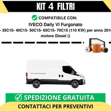 Kit 4 Filtri Tagliando per IVECO Daily VI Furgonato 35S15- 35C15- 40C15- 50C1...