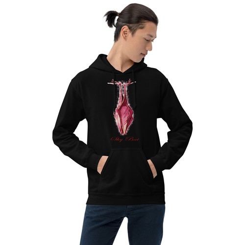 Felpa con cappuccio unisex shy - con,