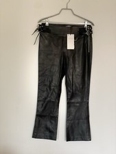 Pantaloni in pelle nera Zara