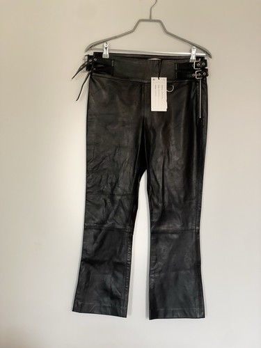Pantaloni pelle nera zara - in,