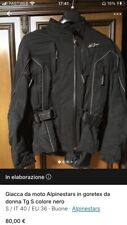 Giacca da moto Alpinestars in goretex da donna Tg S colore nero