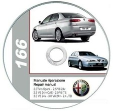 Alfa Romeo 166 (1998-2003) manuale officina - repair manual su cd