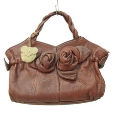 Borsa a mano Ibiza Aoyama in pelle con fiori rossa da donna usata