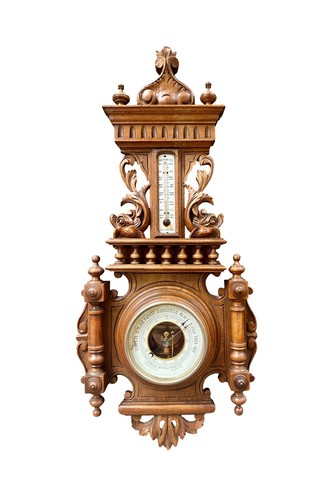 Termometro barometro legno - termometro,