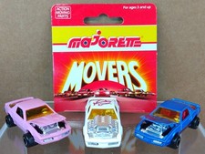 3 #248 Pontiac Firebirds di Majorette Movers: rosa, bianco e blu made in France
