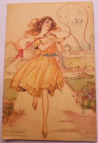 Cartolina donnina mauzan - cartolina,