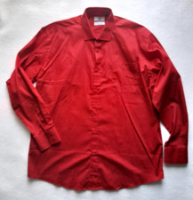 B&C Camicia Uomo L Manica Lunga Rossa Regular Taschino Lavoro __B3
