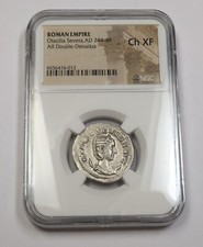 244-49 AD NGC ANTICHI Scelta XF | IMPERO ROMANO - AR Doppio Denario #40422A