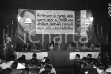 1950 BRESCIA Congresso PCI Salone Da Cemmo tavolo presidenza NEGATIVO ORIGINALE