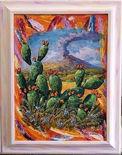 Quadri dipinti di paesaggi e marine . Olio 43 x 58 cm  in cornice