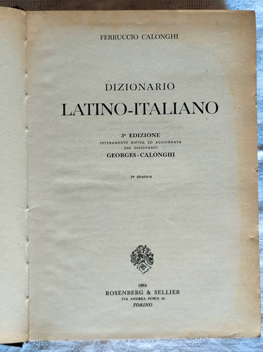 Dizionario latino italiano - dizionario,