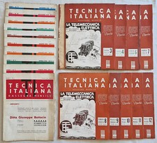 Tecnica Italiana, rassegna mensile, ingegneria, lotto di 42 numeri, 1936-1942
