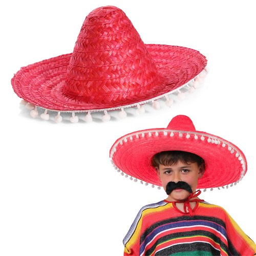 Childs red sombrero hat kids - childs,
